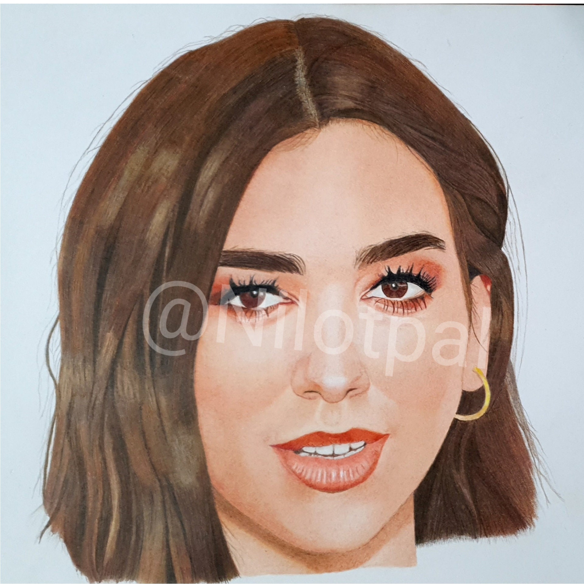 Dua Lipa Fan Art Original* A4. Coloured Pencil Drawing agrohort.ipb.ac.id