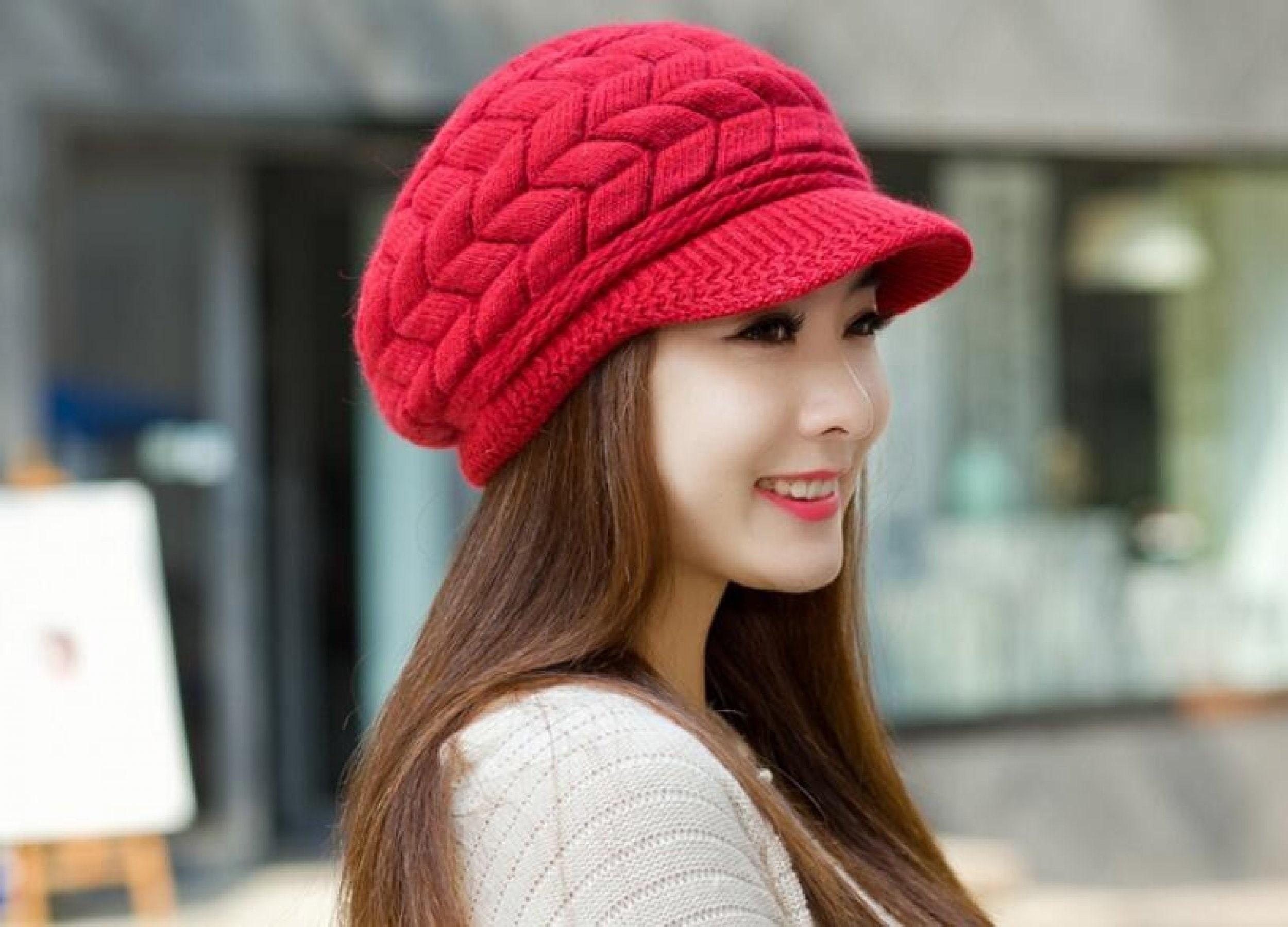 Knitted Hat Women Winter Hats for Women Ladies Beanie Girls Etsy