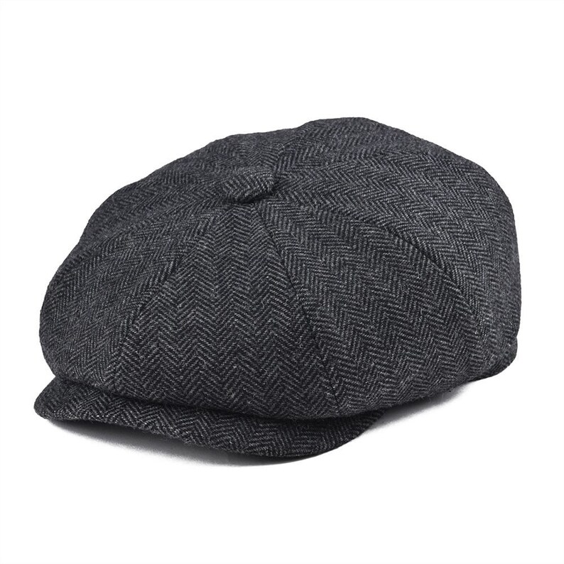 British Style Newsboy Cap Men Wool Tweed Ascot Beckham Cap Etsy