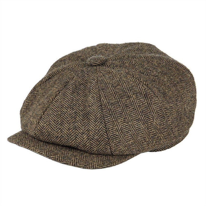 British Style Newsboy Cap Men Wool Tweed Ascot Beckham Cap Etsy