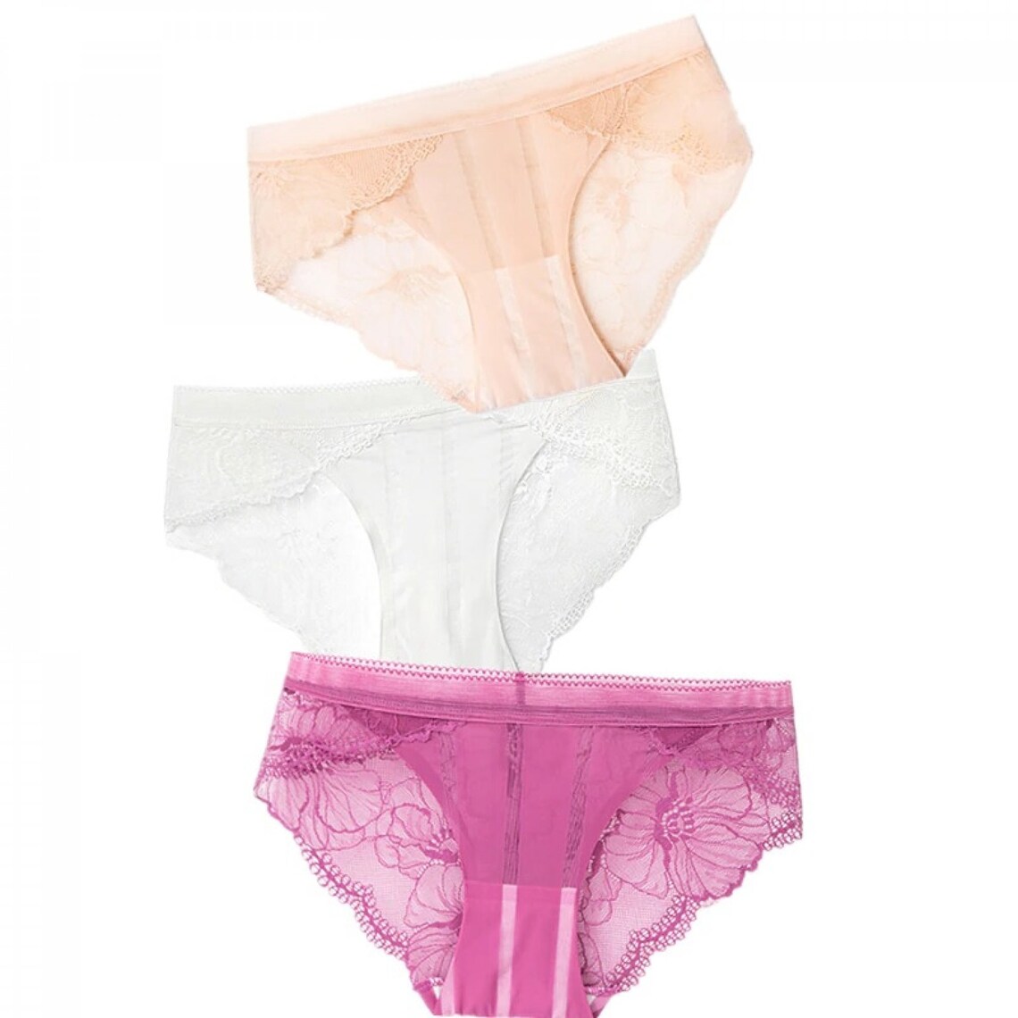 3 Pcs Set Women Cotton Panties Sexy Womens Lace Brief Lingerie Etsy