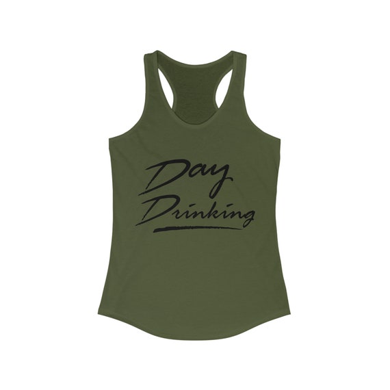 Orange Shirt Day Adult Women Women's "You Had Me At Day Drinking" Tank Top - Funny Graphic Racerback Summer Tanks Women Tank Tops