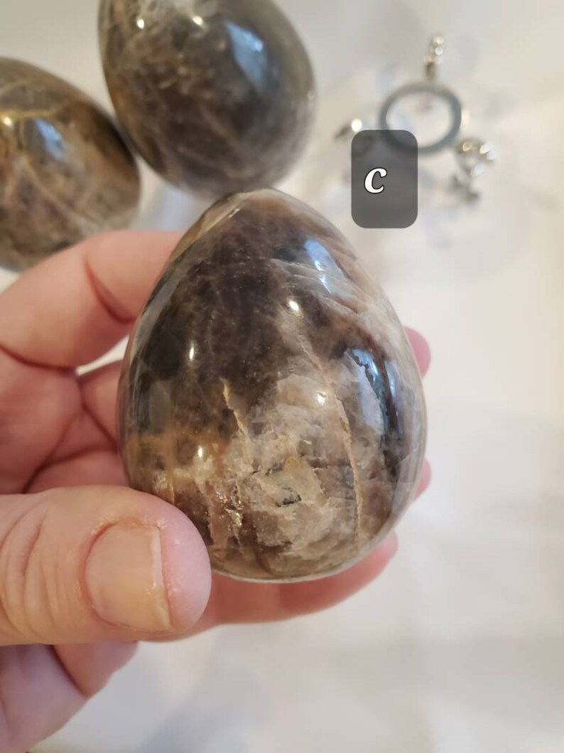 Black Moonstone Eggs Etsy