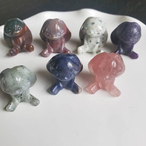 Cute Little Carved Stone Lop Ear Bunnies