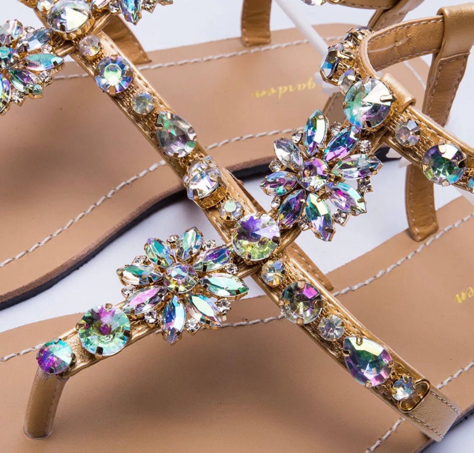 gemstone gladiator sandals