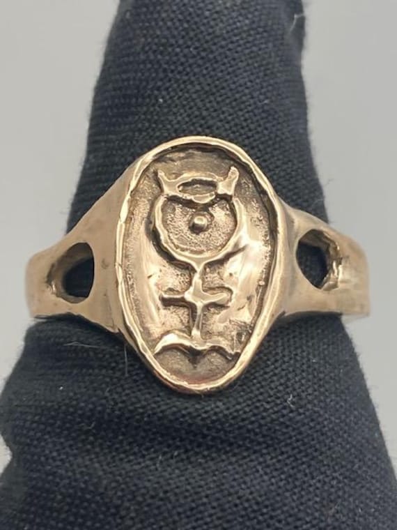 Monad Ring Bronze  John Dee alchemy jewelry