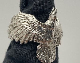 Raven Ring sterling silver fantasy art jewelry