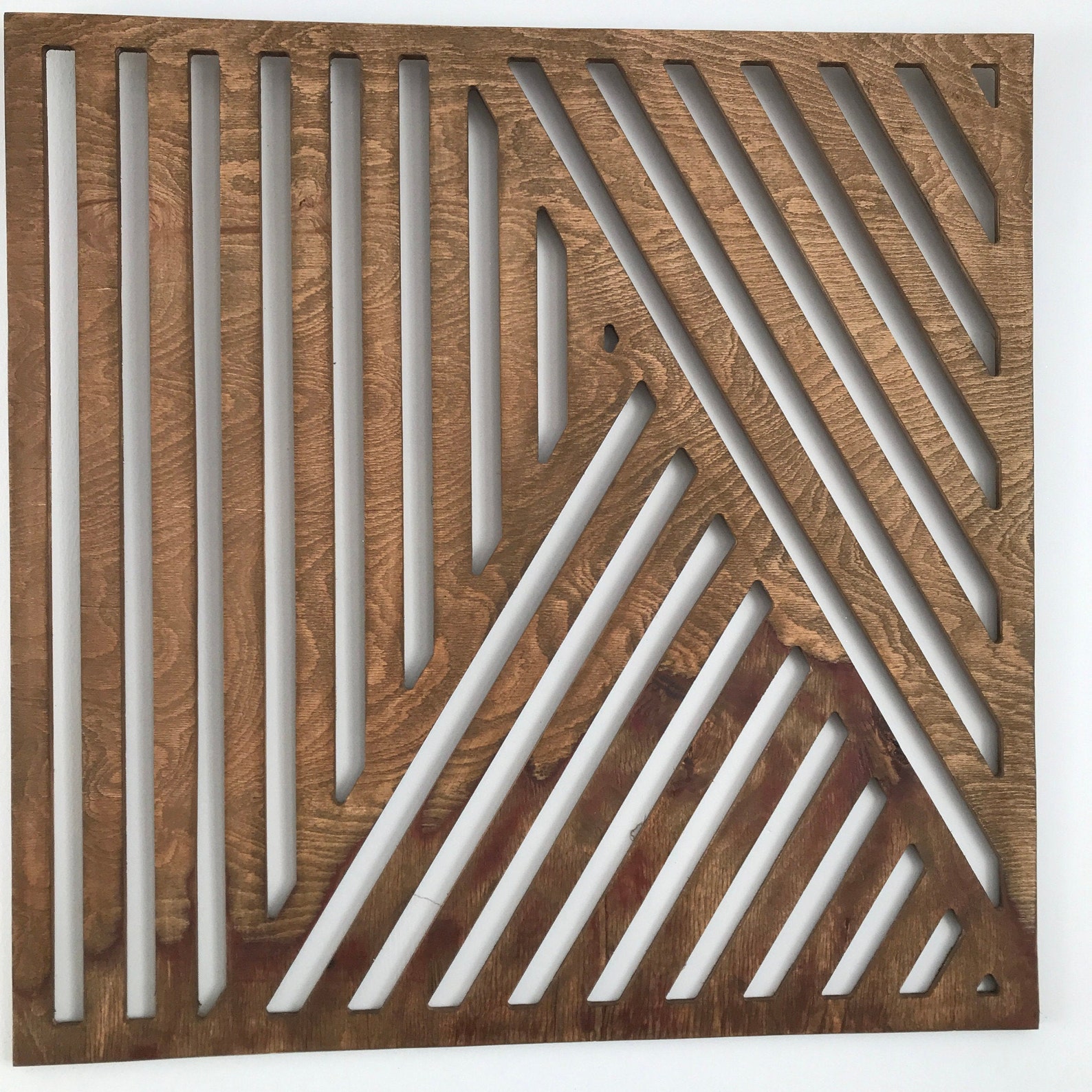 Modern Wood Wall Art Geometric Wooden Wall Panels Abstract Etsy