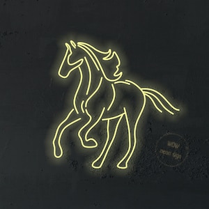馬のネオンサイン、野生の馬の LED ネオン、牧場の LED ネオンサイン、カスタム馬ライトギフト、馬のサイン