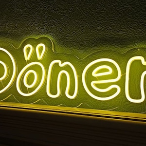 Doner led neon sign, Doner kebab neon sign, Doner kebab neon light sign, Doner fast food led sign