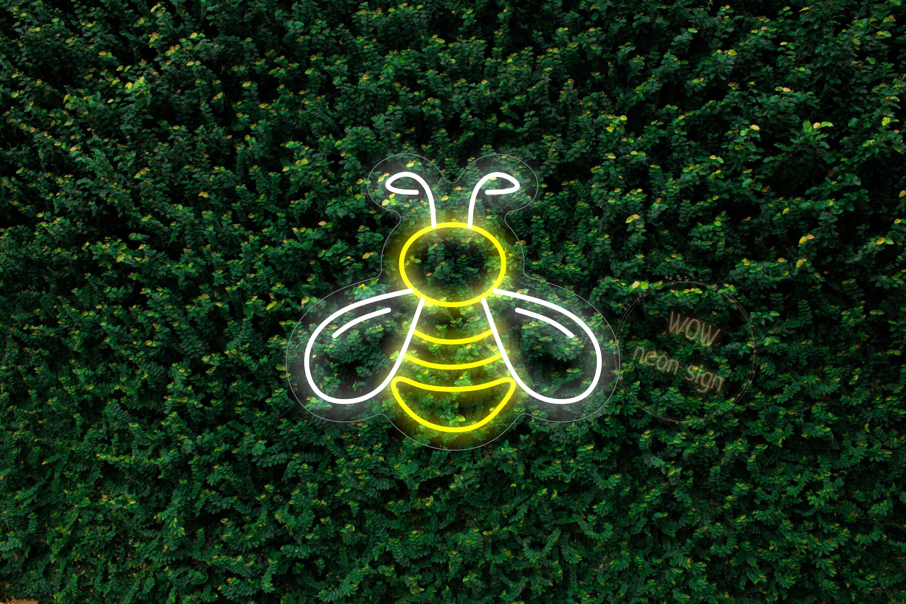 Bee Neon Sign: Beekeeper Gift, Wall Decor