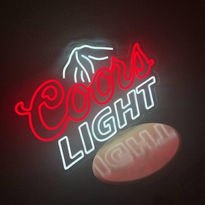 Coors light neon sign, Coors neon light, Custom beer neon sign, Beer led sign