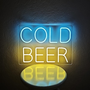 Cold beer neon sign, Cold beer neon light, Beer bar sign, Pub led neon sign, Custom beer sign