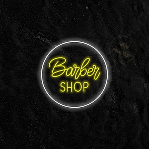 Barbershop led neon lamp, Hair stylist neon sign, Barbershop welcome neon sign, Barbershop led light