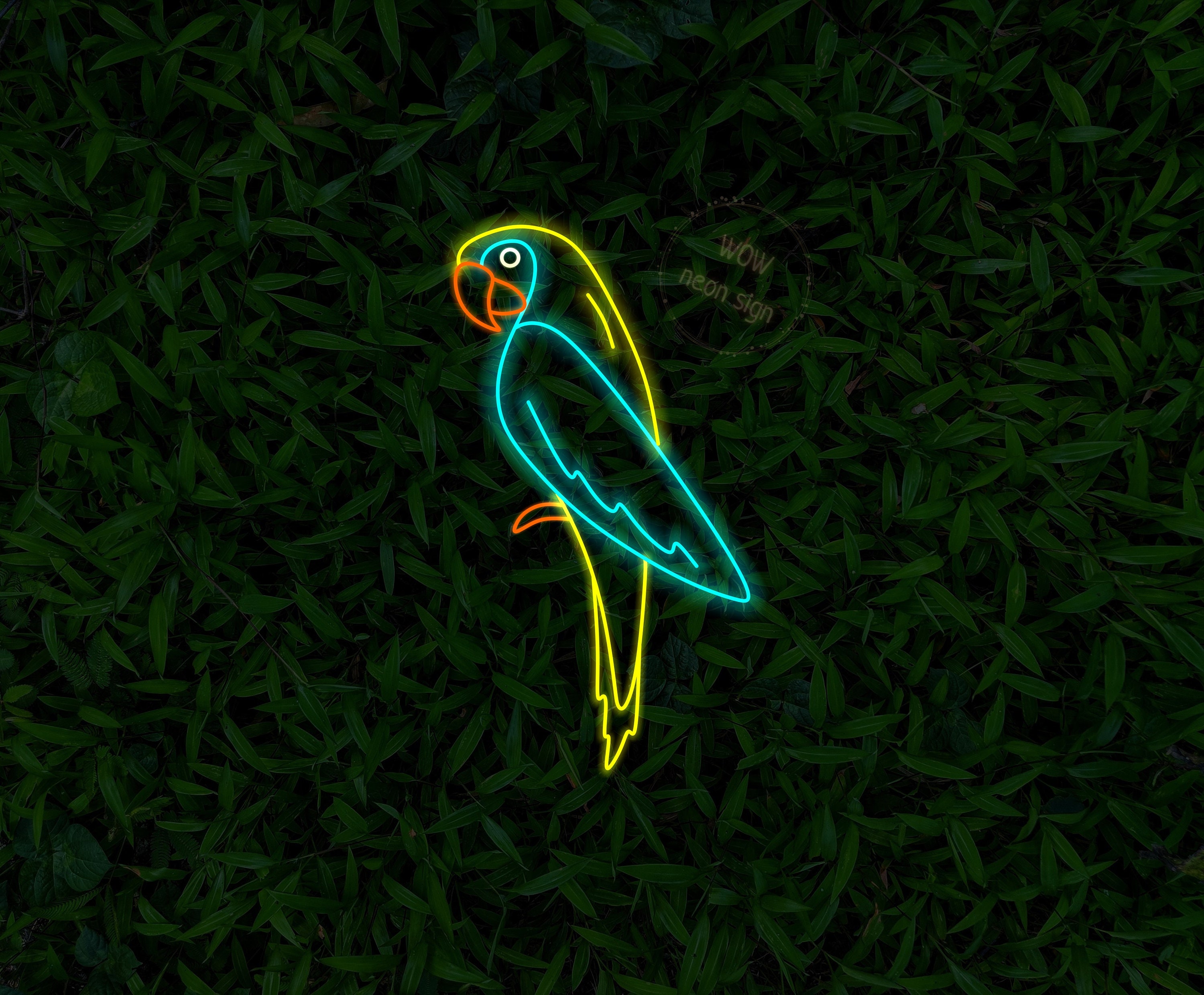 Picture of Watercolor Parrot Led Neon Sign Parrot Neon Sign Light - Etsy