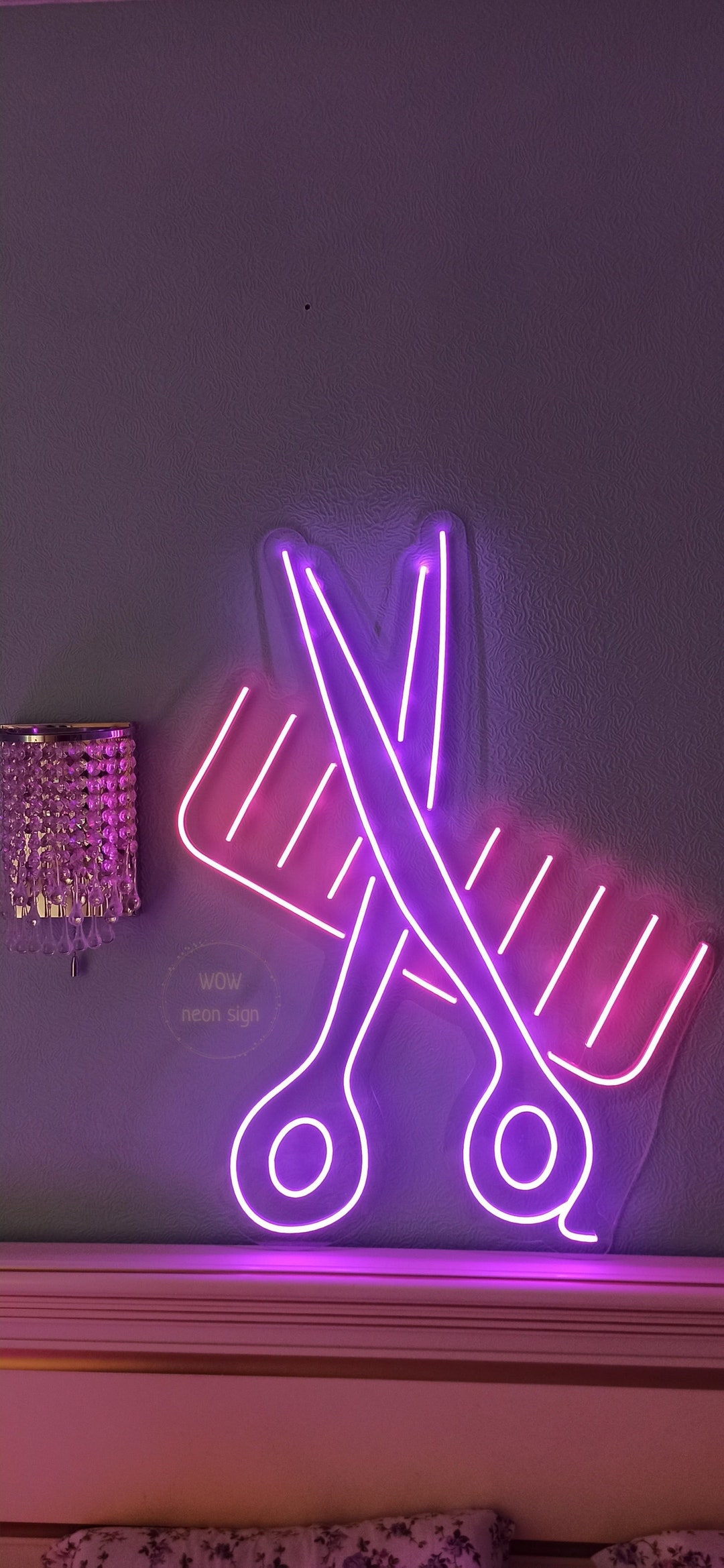 Comb and Scissors Neon Sign Barber Shop Neon Sign Hair Salon - Etsy