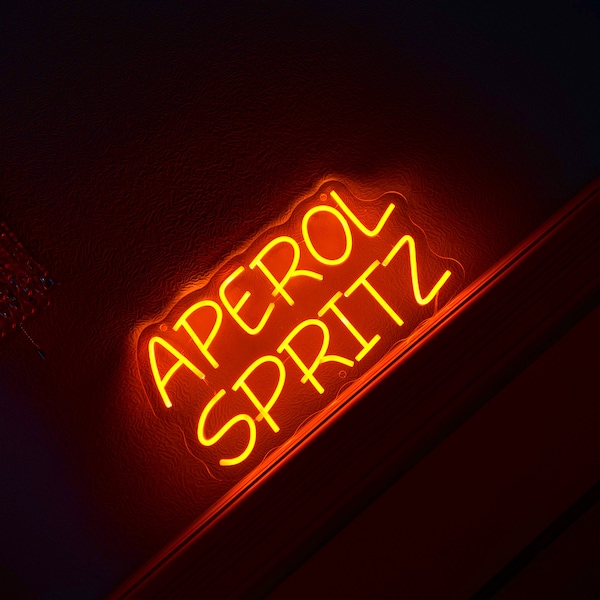 Cocktail Aperol Spritz LED-Leuchtreklame, Trink-Neon-Schild, Cocktail-Neon-Licht-Schild, Benutzerdefinierte Getränke-Neon-Schild