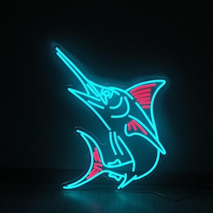 Marlin Fish Neon Sign Wall Decor, Tropical Fish Neon Light,  Personalized Fish Decor Light, Custom Marlin Fish Neon Wall Sign