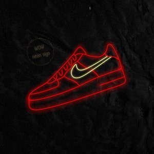 Sneakers led neon sign, Boots led neon sign, Sneakers wall neon sign, White sneakers sign