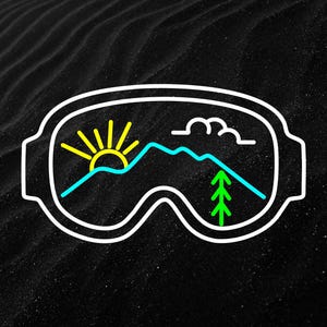 Neon Ski Goggles, Winter Sports Eyewear, Snow Goggles, Snowboard Goggles Neon Light, Skiing Eyewear Led Light, Snowboard Goggles Sign
