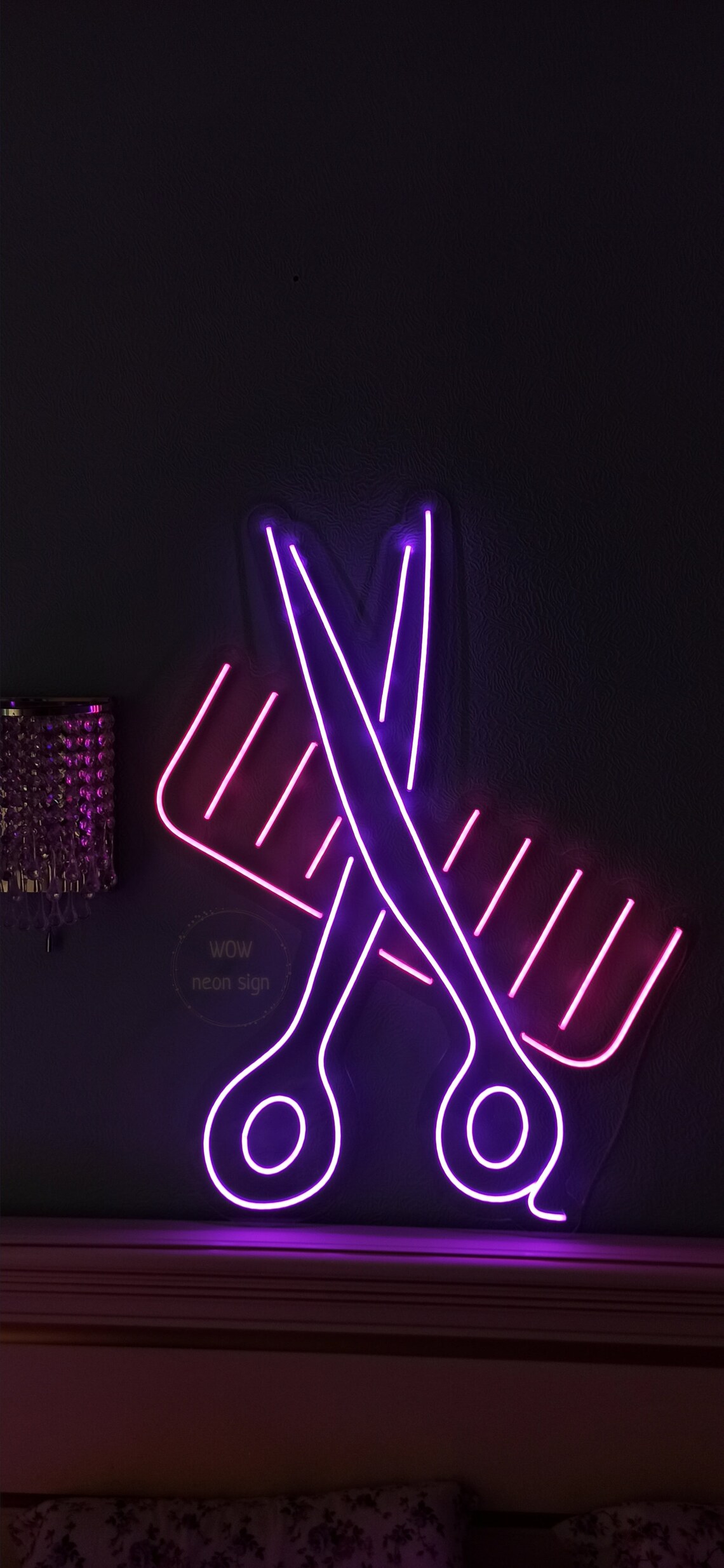 Comb and Scissors Neon Sign Barber Shop Neon Sign Hair Salon Etsy