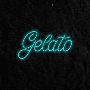 Buntes Gelato Leuchtreklame, lebendiges Eisdielendekor, Dessertbar-Neonlicht, Eisdielendekoration