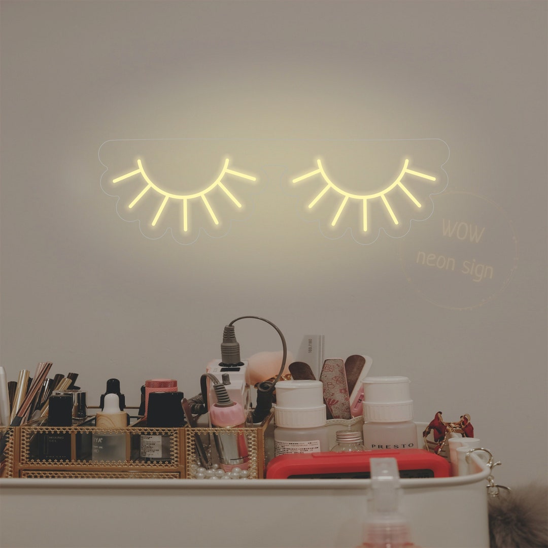 Eyebrows Neon Sign, LED Lash Neon Light, Beauty Salon Neon Light, Lash