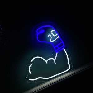 Boxing glove led neon sign, Boxing arm led neon light, Boxing light up sign, Boxing glove light neon