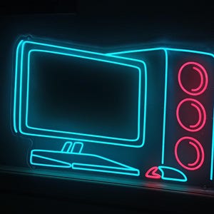 Insegna al neon a LED per computer, Insegna al neon per laptop, Lampada per insegna al neon per giochi, Insegna al neon a LED per PC