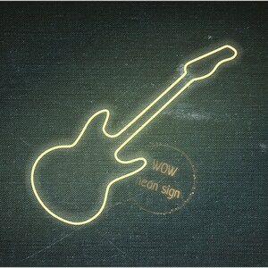 Gitarre Neon Schild Musikinstrument LED-Licht Neon Schild Gitarre Liebhaber Geschenk Wand Neon Schild Gitarre Lehrer Geschenk