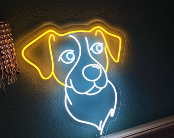 Custom dog neon sign, Pet neon sign light, Small dog neon sign, Puppy neon light, Personalized led dog