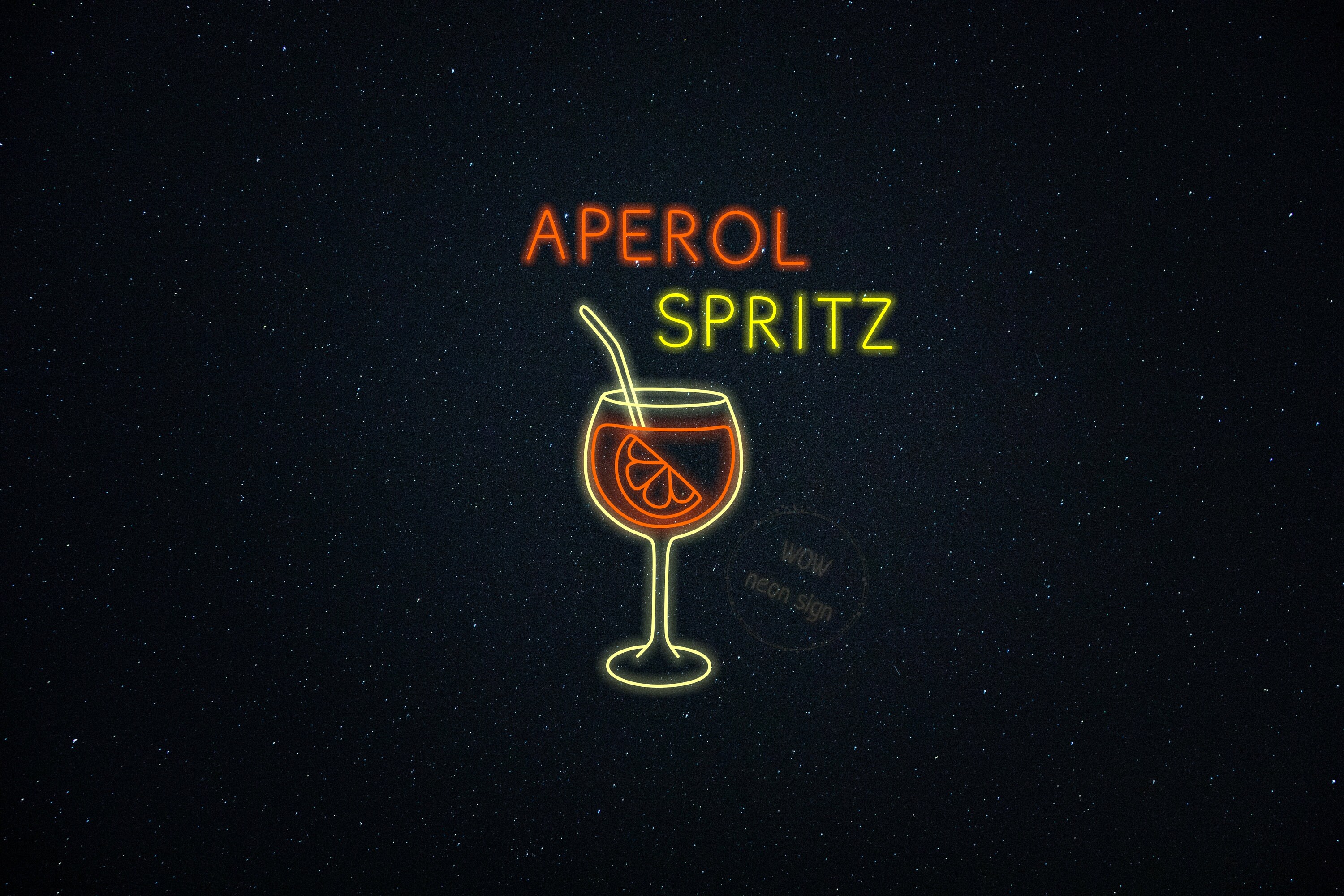 Insegna Al Neon Aperol Spritz - Decorazione LED Per Bar, Feste, USB, Design Vibrante Arancione