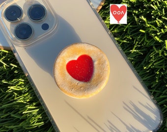 Heart Strawberry Jam Cookies Phone Grip