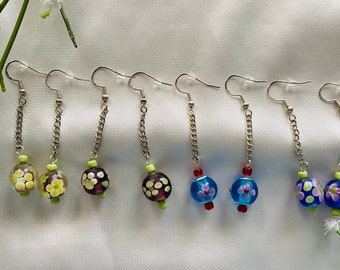 Floral Beaded Earrings