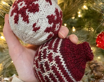 Knitted Ornaments - Red Series