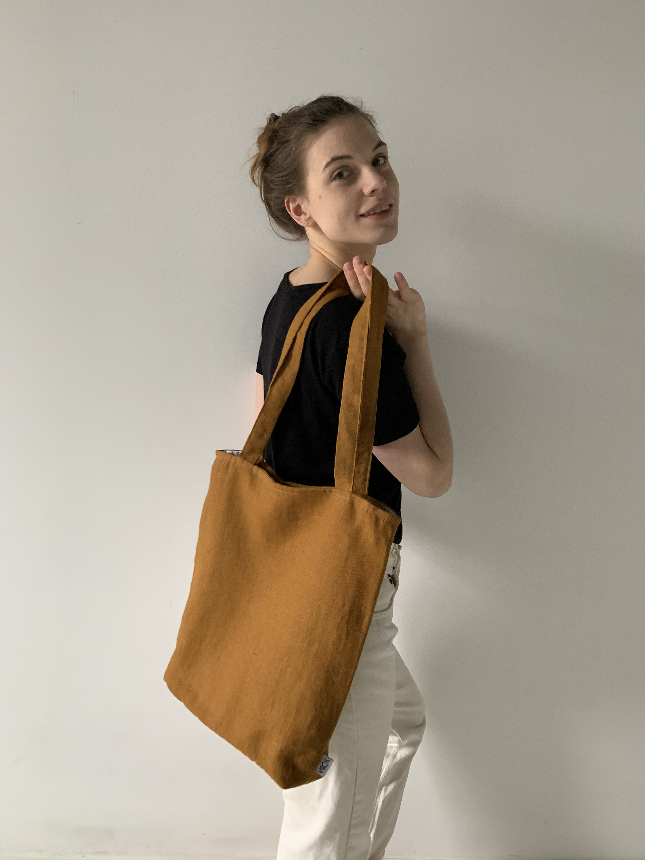 Leinentasche Damen Mit Reißverschluss - Große Shopper Bag