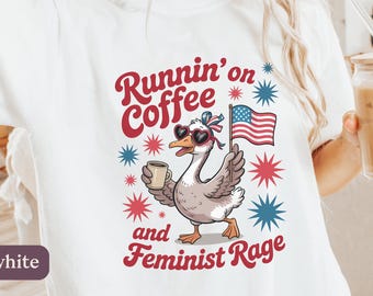 Feminist 4th of July Comfort Colors Feminist Rage Shirt, Liberal 4th of July Shirt