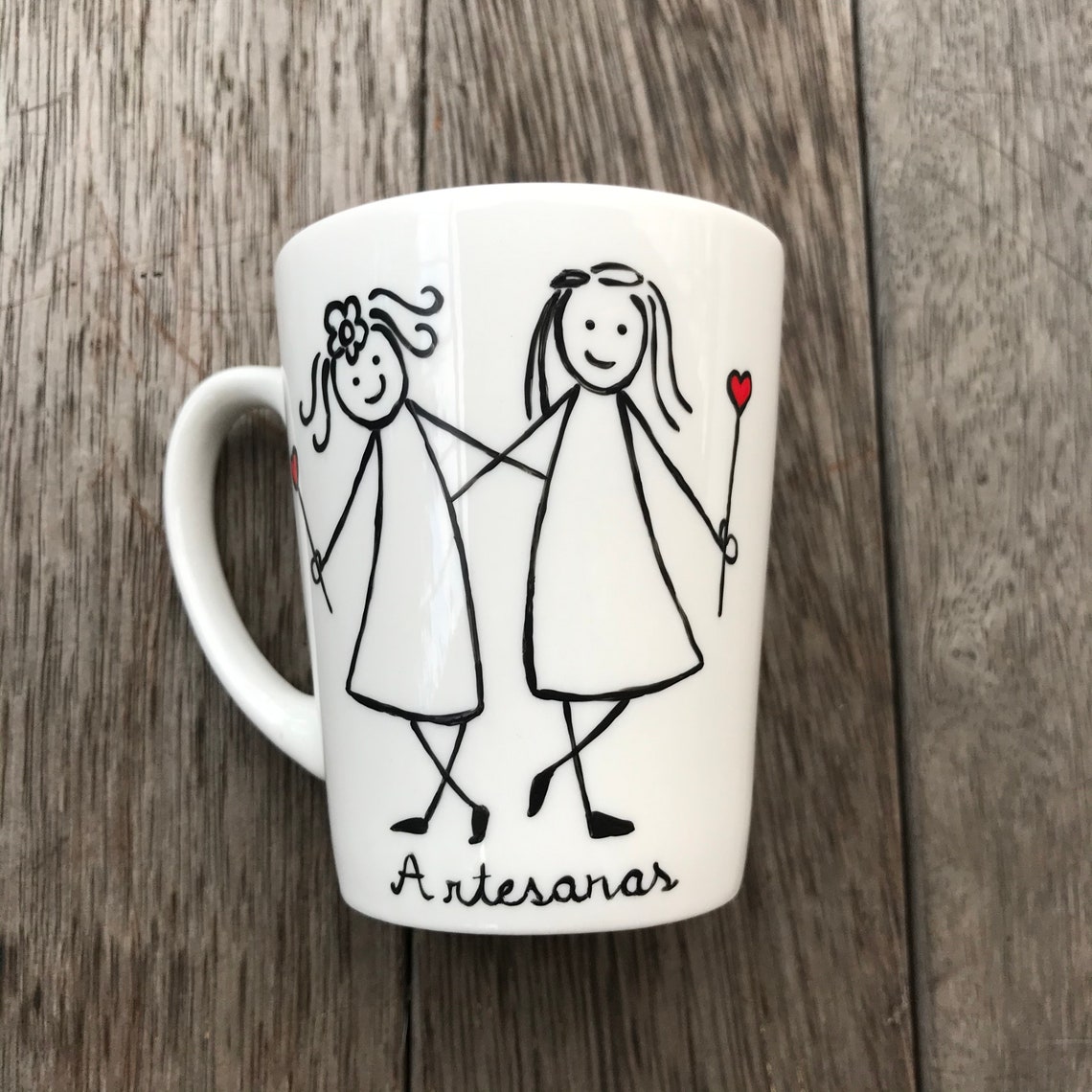 Handpainted Mugs / Cup / Family Gift / Familiy Set of Mugs Etsy
