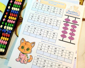 Abacus Level Plus : feuilles d'exercices numéros 0-99 + carte de visualisation de calculs mentaux, tests simulés de vitesse de Soroban Easy Color Arithmetic PDF