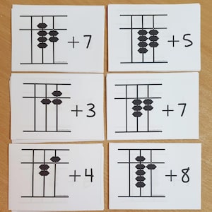 Flash Cards Addition 64 Grande police de caractères Learn Abacus Soroban Arithmetics Pas de formules Abacus pour les débutants Numbers to 99 Juniors Calcul mental PDF