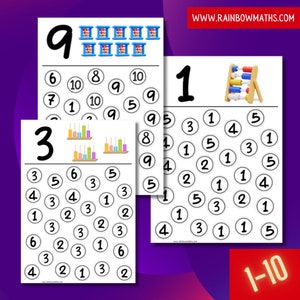 Count 1-10 Abacus Toddlers Find The Number