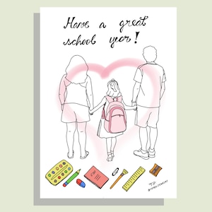 Carte pliée Rentrée scolaire, carte scolaire