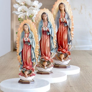 Estatua de Nuestra Señora de Guadalupe, Estatua de madera hecha a mano de Nuestra Señora de Guadalupe, Estatua de Nuestra Señora Reina de la Paz, Virgen María de Guadalupe