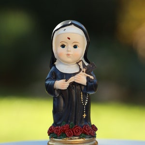 Saint Rita miniature statue, Baby collection St Rita statue, miniature catholic Saint statue,Collectible saints, Devotional saints like baby
