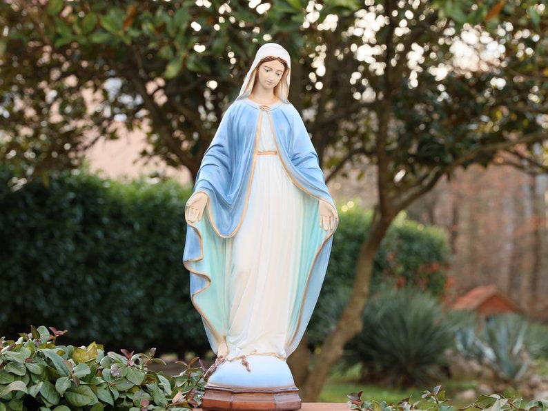 Our Lady of Grace Statue Virgin Mary Large Statue 23 Inch Etsy