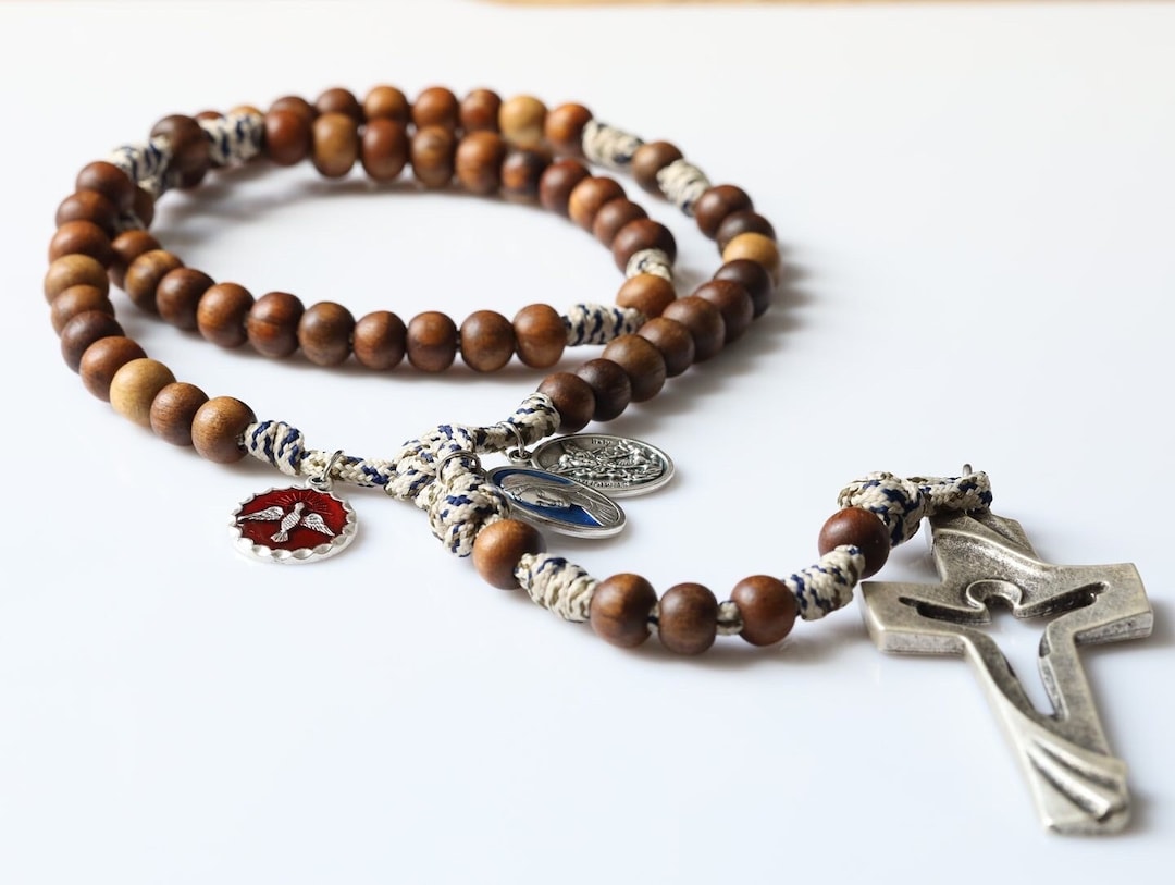 Wooden Rosary Paracord Rosary Handmade Rosary Rosary for Etsy