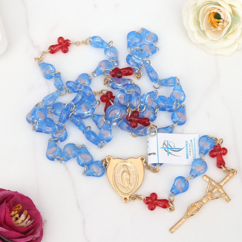Rosary for unborn children's Rosary for unborn kids, rosary with embryo, rosary for aborted kids, pro life rosary beads, catholic rosary image 6