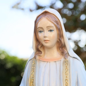 Solid Marble Powder Our Lady of Grace Statue 40 Cm Virgin - Etsy Australia