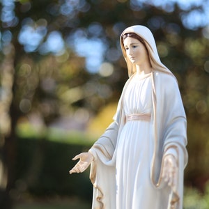 20 Inch/ 50 Cm Our Lady of Grace Casted Marble Powder Statue, Our Lady ...