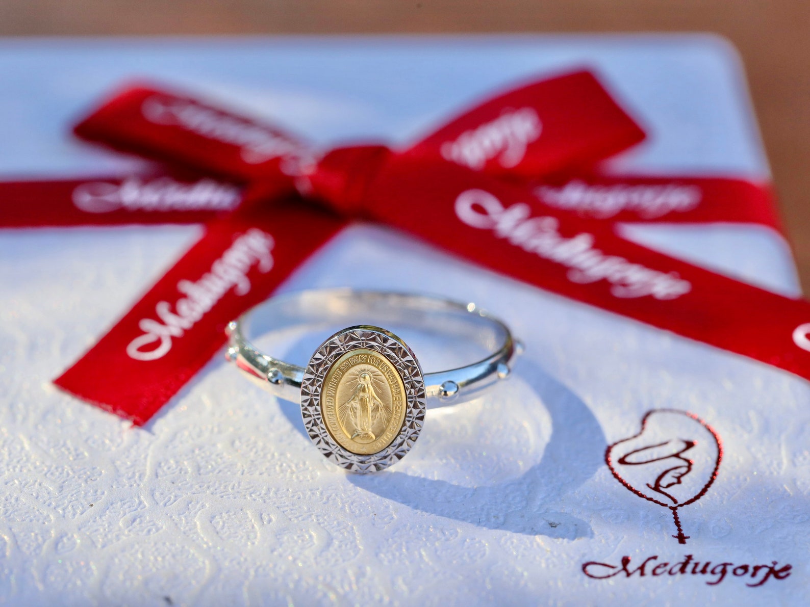 Rosary Ring Miraculous Medal Ring Sterling Silver 925 Etsy